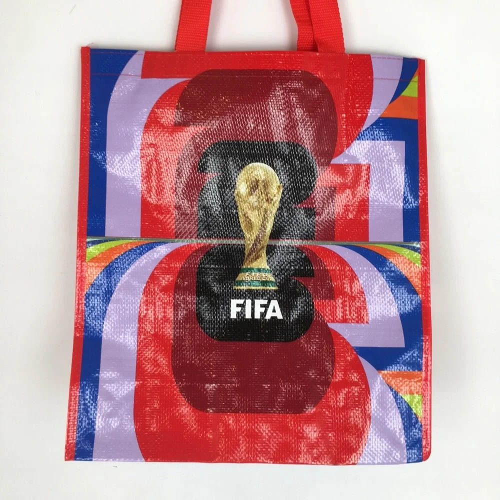 FIFA World Cup 2026 Red Tote Bag Reusable Shopping Bag Collectible Souvenir NEW
